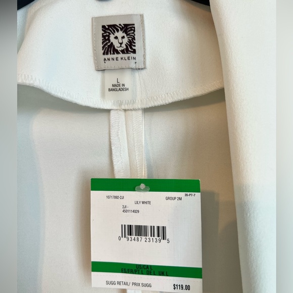 Anne Klein soft white open blazer - Picture 3 of 3